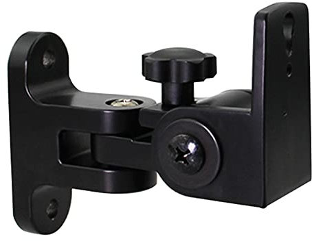 HYO&ZOY Wall Mounted Speaker Bracket, Metal Wall Mounting Holders, Clamping Bookshelf, Adjustable for Large Surrounding Sound Speakers, Heavy Duty, Hold up to 20Kgs (2 Packs)