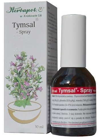 Tymsal Spray, 30ml mit Thymian und Salbei Tinktur, für Hals, Halsschmerzen, Zahnfleisch, Rachenraum, frischen Atem, schleimlösend,