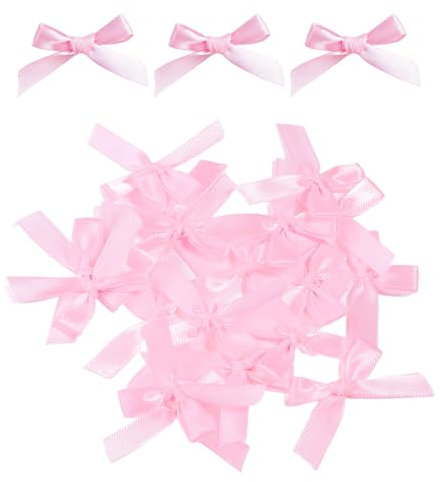 50 Mini Fiocchi Rosa da 4 cm - Decorazioni Carine per Artigianato Fai Da Te, Regalo e Altro