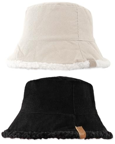 TYXHXTF 2PCS Gorro Invierno Mujer Térmico Cálido Con Forro Polar y Ala, Grande Pescador, Para Uso Diario al Aire Libre