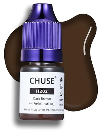 CHUSE Pigmenti liquidi per sopracciglia ibridi PMU 0,24 oz/7 ml (H202 Marrone scuro)