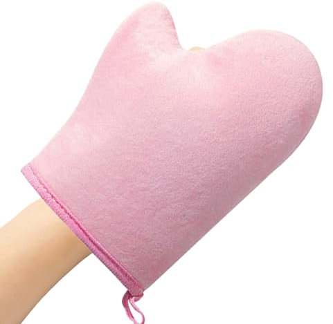 Guanto Autoabbronzante, Applicatore Abbronzatura, Guanto per Autoabbronzante, Self-Tanning Mitt, Applicatore Riutilizzabile Lavabile in Lavatrice con Pollice Morbido per Viso Corpo Uomo Donna
