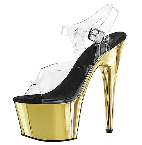 WBDWWTD Sandali Décolleté con Tacco a Spillo Décolleté con Punta Aperta Scarpe Eleganti con Cinturino alla Caviglia Scarpe décolleté da Sposa per Feste