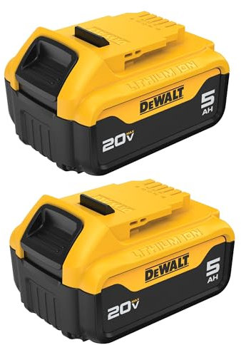 unknwon Dewalt DCB205 DCB205-2 20V MAX XR 5.0Ah Lithium Ion Battery (2-Pack)