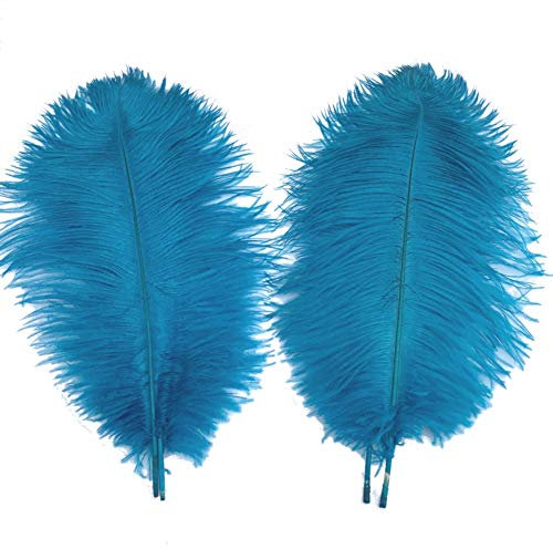 Sowder 5pcs Ostrich Feathers 16-18inch(40-45cm) Home Wedding Decoration(Turquoise)