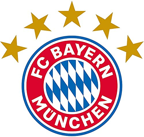K&L Wall Art FC Bayern München Logo Fanartikel Kinder Wandtattoo selbstklebendes Poster Fussball Klebebilder für die Wand - 30x32 cm