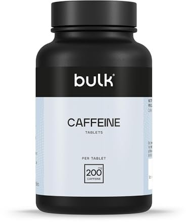Bulk Koffeintabletten, Pre Workout Booster, 200 mg, 250 Tabletten, Verpackung Kann Variieren