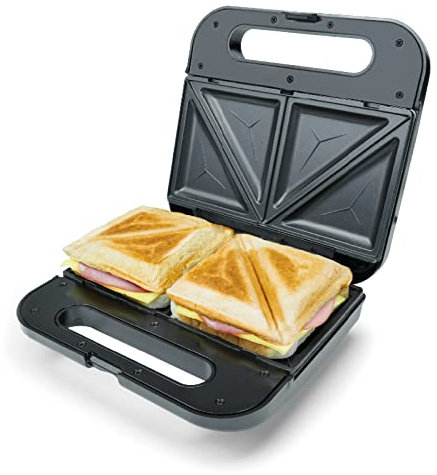 Korona 47019 - Maker per panini XXL, 750 Watt, rivestimento antiaderente, salvaspazio, adatto per dischi sandwich americani, facile da pulire