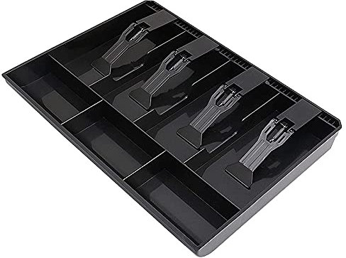 AIDIRui Registrierkassen-Schublade – Tablett für 4 Rechnungen/3 Münzen Kasseneinlage, 32,6 x 24,6 x 3,6 cm