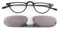Nooz Optics Unisex Lesebrille - Schlanke & leichte Lesebrille für Damen & Herren mit kompaktem Etui - Erhältlich in verschiedenen Dioptrienstärken & Farben - Halbmondform