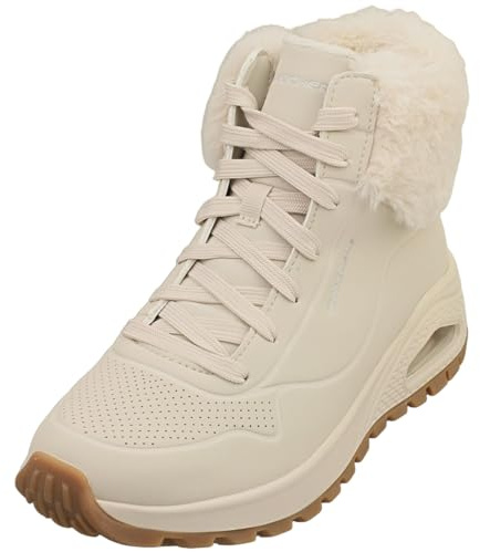 Skechers Uno robust ankelstövel för kvinnor, Vitt, 38.5 EU