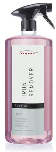 Topaz Iron Remover, pH Neutral Rust Remover Spray, Alloy Wheel & Rim Iron Cleaner, Car Wheel Cleaner, Iron Remover Car Detailing - 1L