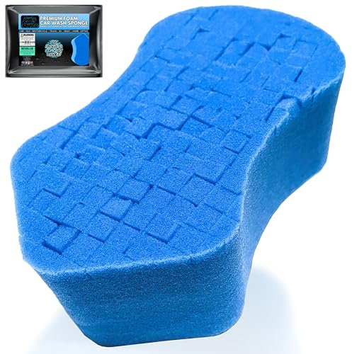 Sudz Budz® Premium Foam Grid Esponja de Lavado de Autos 1 Pieza | Esponja Antiarañazos para Jabón y Lavado Sin Enjuague | Esponja para Detalles y Lavado de Autos Súper Suave y de Larga Duración