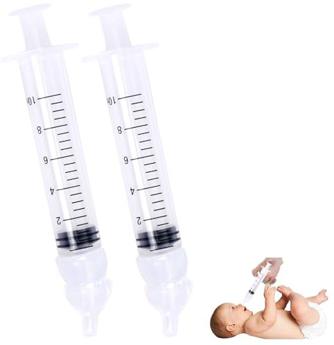 Baby Nasendusche 2 Stück Nasenreiniger 10ml Tragbares Nasenspüler Säuglings Nasenwaschreiniger mit Silikon-Nasensaugspitze Nasenspülset