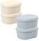 Reusable Snack Containers, 4PCS Silicone Small Food Storage Boxes with Lids Stackable Leakproof Sauce Pots for Microwave Freezer Dishwasher 200mL