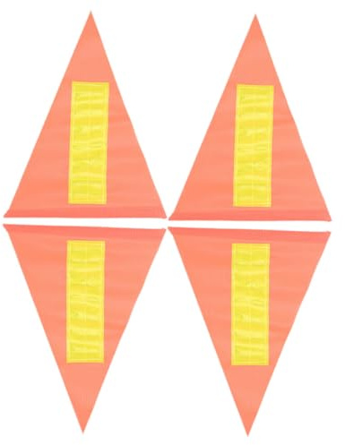 HANABASS 4pcs Reflective Safety Flags for Boys and Girls Cycling Pennant for High Visibility Riding Outdoor Safety Accessories