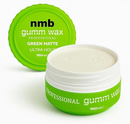 NMB Gumm-wax Professional Hair Styling Wax | Edge Control | Hair Gel Wax | Ultra Hold | Men & Women Hair Wax (Blue, Black & Red Aqua, Green Matte) 150ml (150ml, Green Matte)
