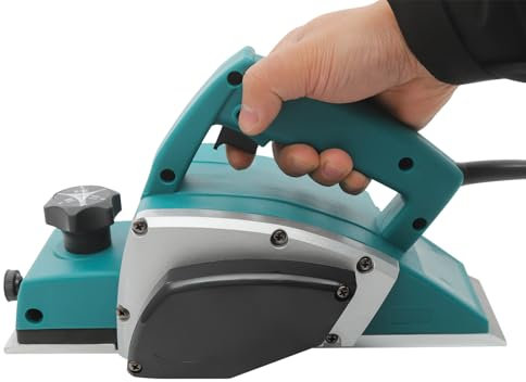 Cepilladora eléctrica de madera de 600 W, 16500 rpm, ancho de 82 mm, profundidad de 2 mm, cepilladora eléctrica para bricolaje, planeador de madera, planeador eléctrico