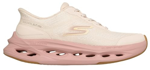 Skechers MAX Cushioning Glide-Step Hartford - Tenis para Mujer, Color Natural, Talla 4