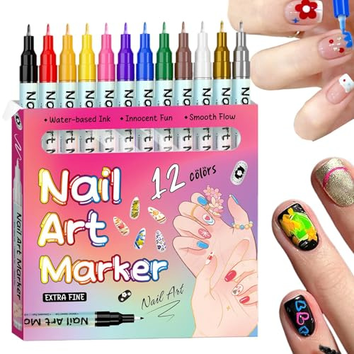 Pennor För Nagellack 12 Färger Gör Det Själv Pennor För Fingernaglar