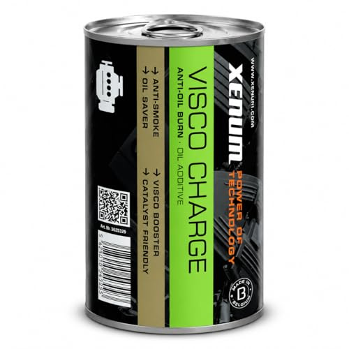 Xenum Visco Charge Aditivo Anticonsumo de Aceite 325 ml | Estabiliza la Viscosidad a Alta Temperatura | Reduce Humo, Ruido y Consumo de Aceite | Diésel y Gasolina