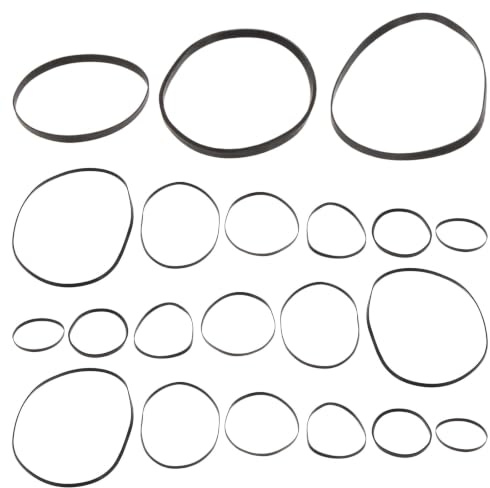 Zerodeko 100 Courroies de réparation pour magnétophone à Cassettes : Courroies Mixtes de 40 à 135 mm pour Bandes de Cassettes - Plates en Caoutchouc de 2 mm pour la réparation de magnétophones