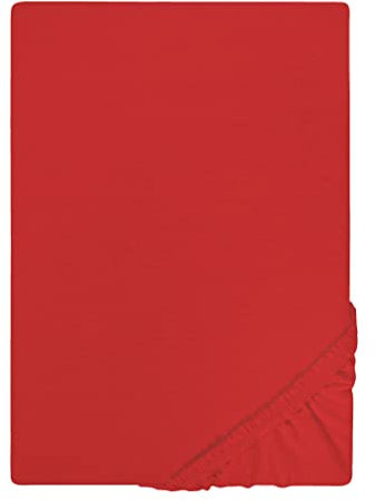 Traumhaft Schlafen - Castell - Markenbettwäsche 0077113 Spannbetttuch Jersey Stretch 1x 180x200 cm - 200x200 cm, rot