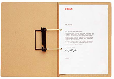 Esselte Leitz Pendelhefter Combi, Schlauchheftung Flexofil, Natronkarton, naturbraun 21890000, 10 Stück