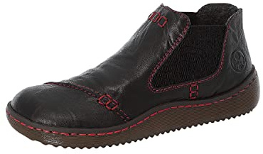 Rieker Femme Bottines L8491, Dame Chelsea Boot, Bottes,Bottines,Bottillon,Enfiler des Bottes,Bottines d'hiver doublés,Schwarz,39 EU / 6 UK