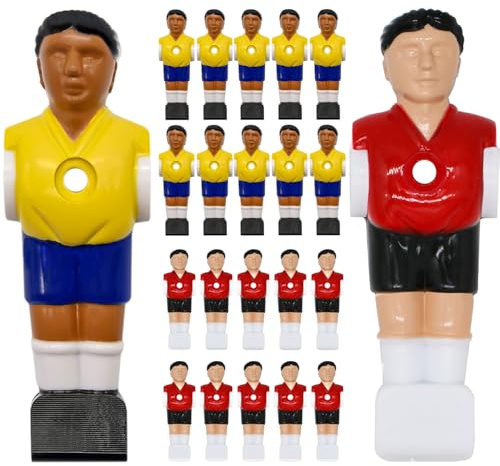 eyepower 22 Football Table Figures 16mm - Brasil vs. France - Table Foosball Kicker Figures - Table Soccer Game Accessories Football Table Replacement Parts Table Football Figures Kicker Table