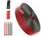 Piwaal 22AWG cavo elettrico bobina 0,26 mm² 10 ft ogni 22 G2 conduttore parallelo (rosso 3 m nero 3 m), cavo di rame stagnato senza ossigeno per strisce LED/lampadine