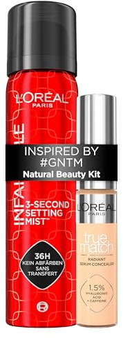 Natural Beauty Challenge: Set für Männer mit True Match Concealer & Infaillible Fixing Spray – für einen wachen und frischen Look