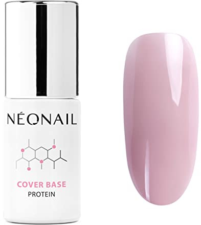 NÉONAIL UV Nagellack - Base Coat Gel UV - Cover Base Protein Light Nude 7,2 ml - Unterlack Für Nägel - Lack - Gel Nägel - NÉONAIL Modeling Base