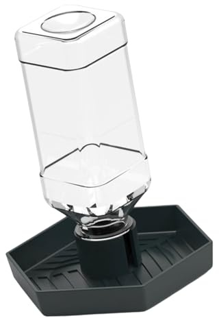 Bebedero para reptiles, botella de agua y comida para tortugas, lagartijas y dragones barbudos, suministro de riego para mascotas, ahorro de espacio, botella de reptiles