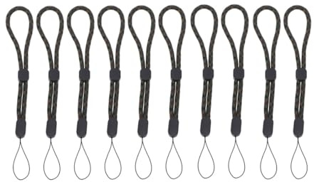 Alipis Pulsera para Cámara y Teléfono Celular Anticaída de Nylon Cuerda Ajustable, 10 Piezas para Uso en Exteriores y Viajes, Accesorio Práctico y Seguro
