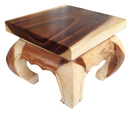 Collumino Solid Wood 25cm Square Coffee Table (Honey Wax Brown)