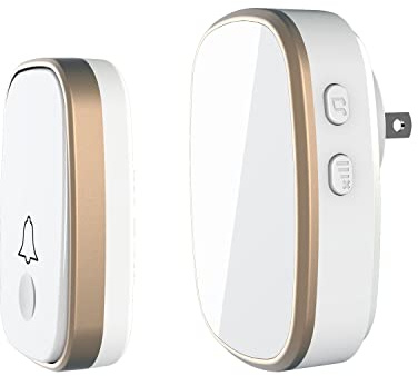 LUAMB Wireless Doorbell, 1,000ft Range Loud Enough with 5Volume Levels and Mute Mode Door Chimes LED Flashing