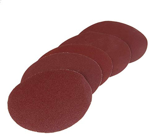 Slipskivor 125mm utan hål operforerade kardborreband excentriska sandpapper/blad P40-1000 P240 50 stycken