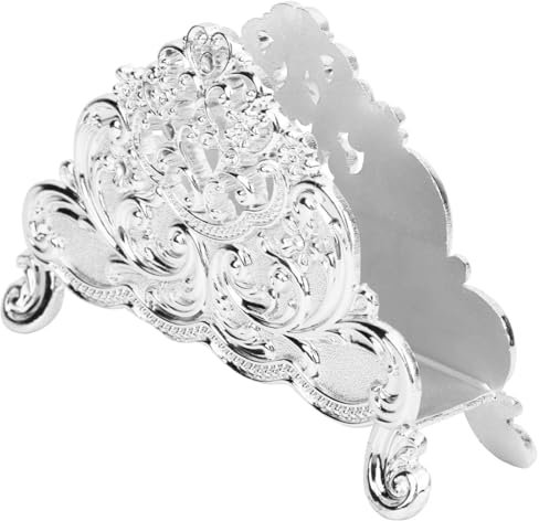 Porte-Serviettes en Papier de Table, Support Vertical-Serviette Petite en Papier de Cuisine Support Serviette Papier Inoxydable Distributeur de Serviettes pour Table Salle à Manger Restaurant(Argent)