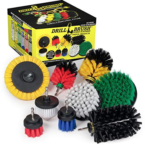 Useful Products Brosse à récurer électrique pour Moquette - Kit de brosses de Nettoyage de Voiture - Brosse de Barbecue - Nettoyeur de Four - Nettoyant de Douche - Outils de Nettoyage ménagers -