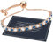J.Fée Gold Bracelets for Womens Tennis Bracelet with 4MM Austria Blue and White Crystal Adjustable Jewellery with Box,Gift for Women Mothers Day Gifts For Mum,Rose Gold