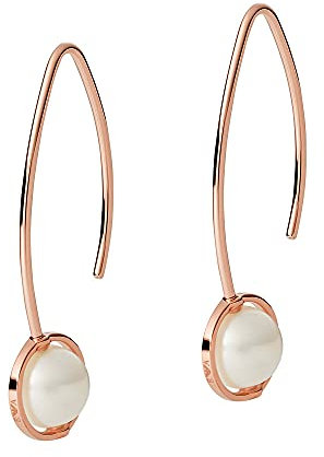 Emporio Armani Earrings for Women , Size: 34x11x1mm Size Pearl: 7-8mm Rose Gold Sterling Silver Earrings, EG3534221