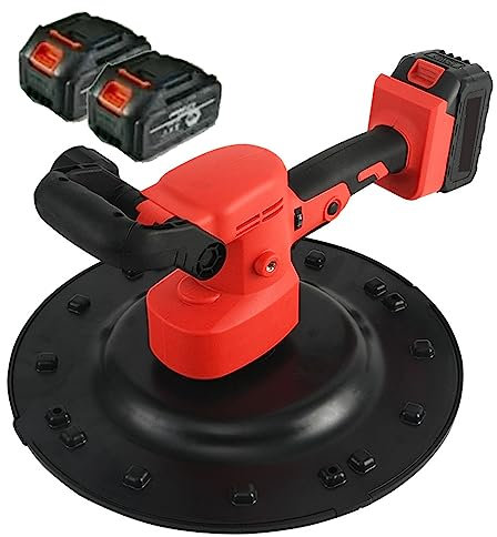 ALSUP Lijadora eléctrica para tabiquería Seca, rematadora y pulidora de Paredes con rascador de mortero de Cemento de Velocidad Variable,15batteries-2electric