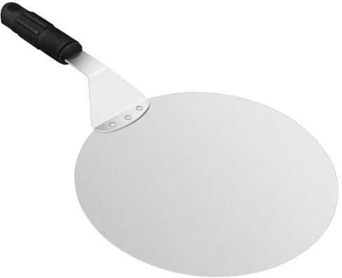 Asdirne Pizzaschieber Pizzaschieber mit Kunststoffgriff und Edelstahl-Metallschale für hausgemachte Pizza, Gebäck, Teig, Brot, Kuchen usw., robuste Pizzaschaufel, 10 Zoll