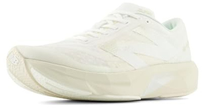 New Balance Men's FuelCell Rebel V4 Running Shoe, White/Linen/Sea Salt, 12.5 Wide