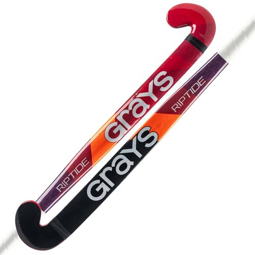 GRAYS Riptide Ultrabow Junior Hockeyschläger (Rot/Marineblau, 35)