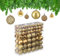 Relaxdays Weihnachtskugeln im 150er Set, glitzernde, matte & glänzende Christbaumkugeln, Kunststoff, ∅ 3, 4 & 6 cm, gold