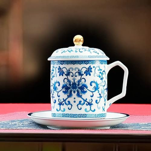YLFFFZXK Taza para Hombre Taza de té de cerámica Taza con Tapa Taza de cerámica Grande Tazas Grandes con asa Taza de graduación Tazas Lindas (Taza Personal - Sin Soporte)