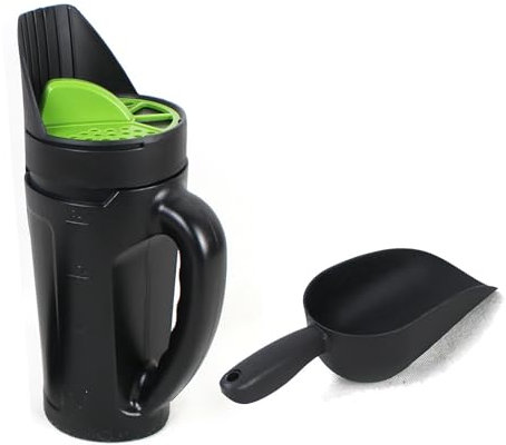 Good Homie Strumento per spargisale Manuale da Prato, spargisale Portatile, spargisale da Giardino con Diverse Dimensioni di Apertura per Sale, antighiaccio, antighiaccio, Cibo per la Terra