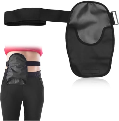 NJCXOLA Supporto Per Sacca Per Drenaggio Dell'urina, Borsa Per Catetere Portatile Regolabile a Tasca Singola Per Casa, All'aperto, Sedia a Rotelle, Letto - Nero